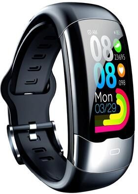 Inspired Deals H02 Pro Smart Fitness Tracker With Heart Rate Monitor, Blood Glucose Monitor & IP67 Waterproof black