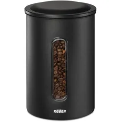 Behälter Stahl  111262 Kaffeedose für 1,3 kg Bohnen oder 1,5 kg Pulver luftdicht (Schwarz)