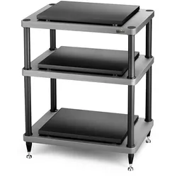 Solidsteel S5-3 Advanced Hifi-Rack B 584x H 755x T 430 mm bis 60Kg/Etage silber/schwarz