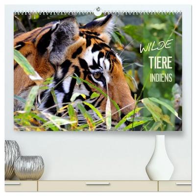 Wilde Tiere Indiens (hochwertiger Premium Wandkalender 2026 DIN A2 quer), Kunstdruck in Hochglanz