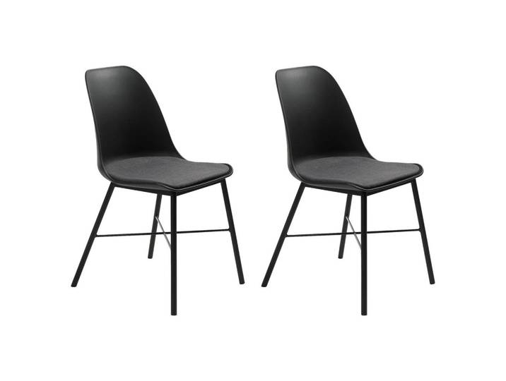 Livetastic Stuhl-Set Whistler Chair, Schwarz, Kunststoff, Füllung: Schaumstoff, Rundrohr, 47x83x54 cm, Esszimmer, Stühle, Esszimmerstühle, Esszimmerstühle-Set
