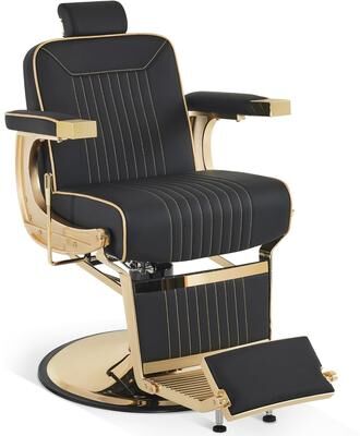 BarberPub Classic Barber Chair, 660Lbs Heavy-Duty Hydraulic Pump, Professional Reclining Salon Chair
