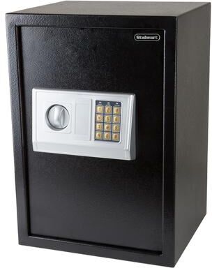 Electronic Combination Safe - Large Steel Strongbox with Keypad, Manual Override Key - Protect Money, Jewelry, More by Stalwart