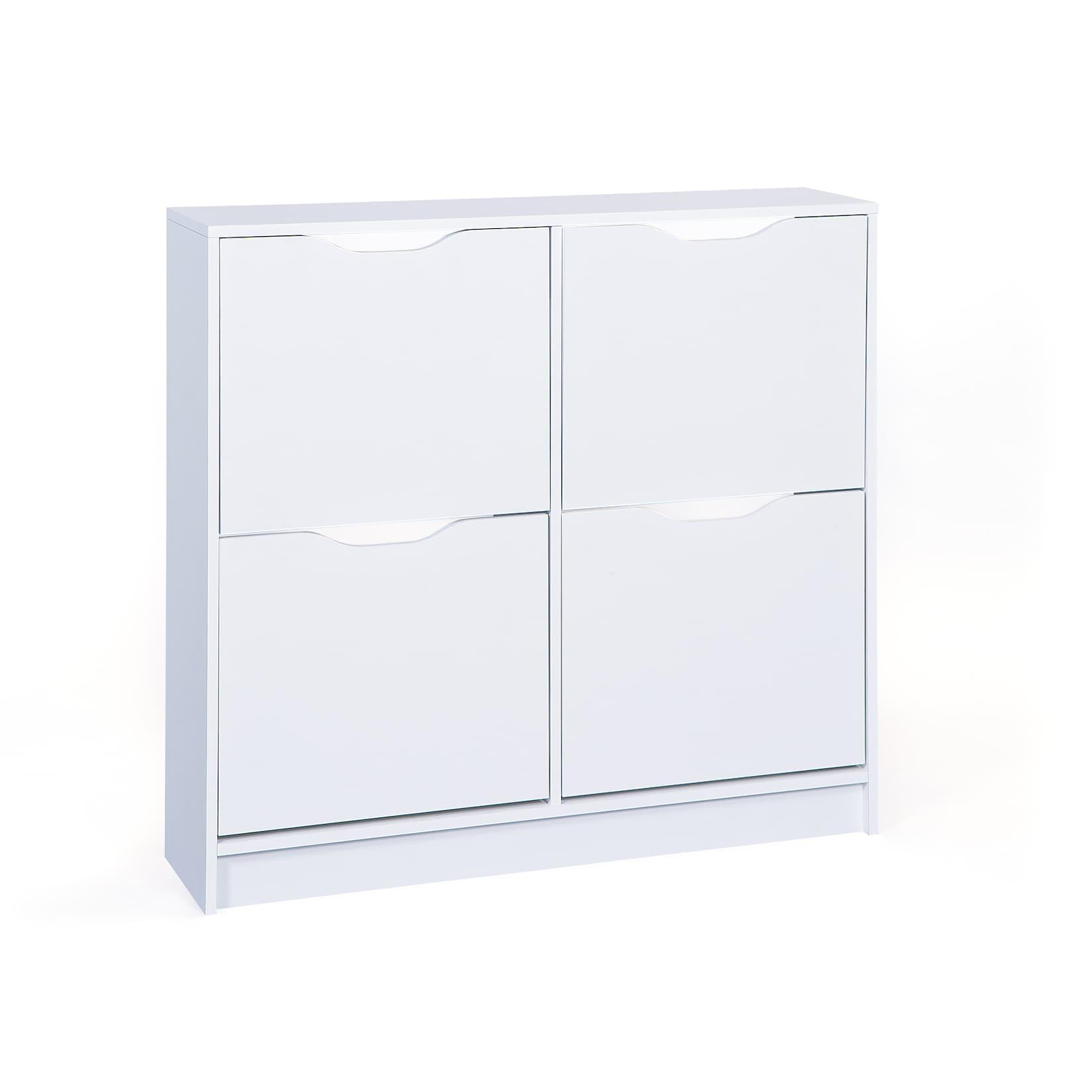 Inter Link Schuhschrank Schuhkipper Westphalen - 4 Klapptüren weiss