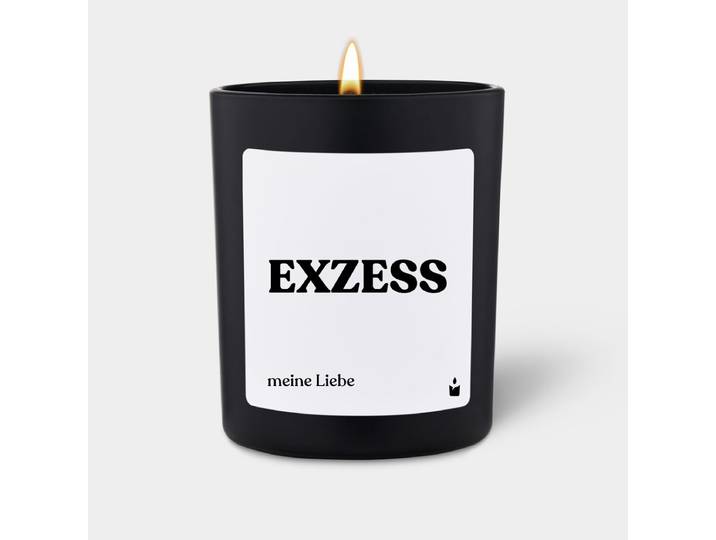 Duftkerze Schwarz Woody Exzess