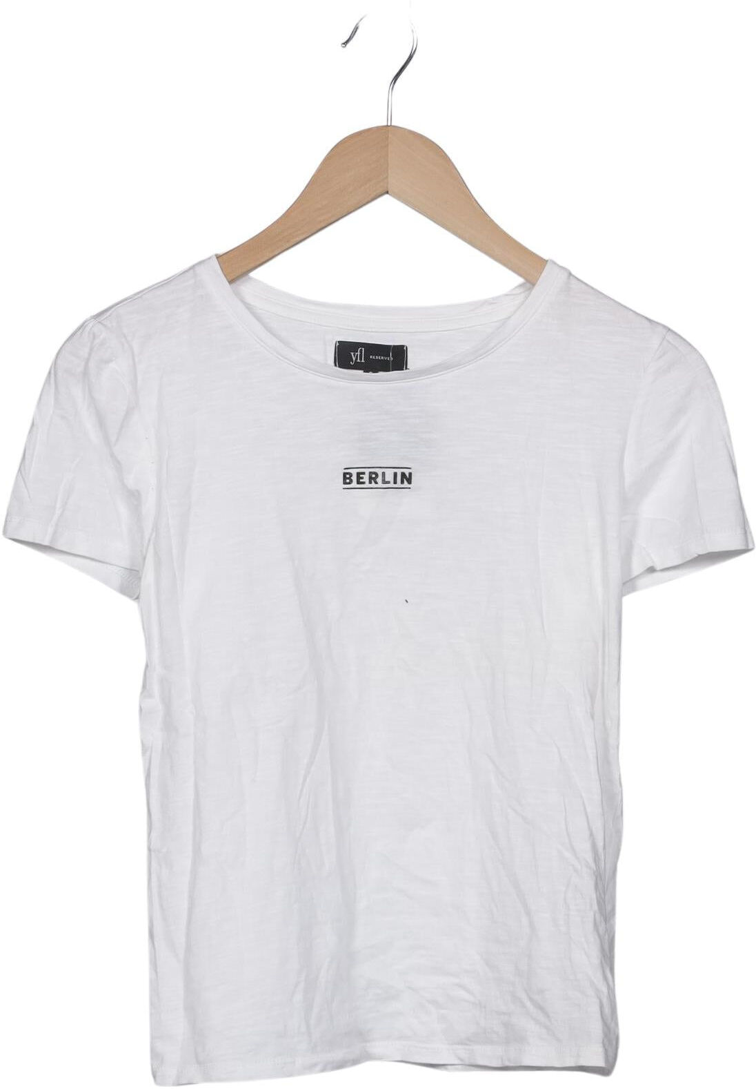 Reserved Damen T-Shirt, Weiß, Gr. S, Baumwolle - Second Hand