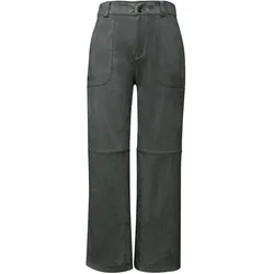 Street One Velourshose Straight Leg - Damen - Gr. 46 - grün
