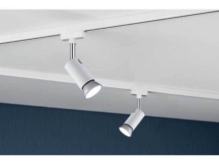 Deckenleuchte Spot Pure I 6 x 11 x 7cm Weiß/Silber Aluminium, lackiert Polycarbonat GU10