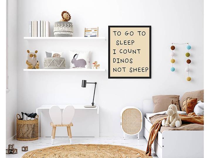 Bild Counting Dinos 43 x 53cm Multicolor