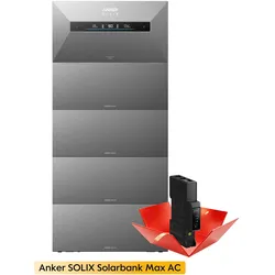 Anker SOLIX Solarbank Max AC Speicher, AC-Coupled, 7-42kWh, by Powerness - 35kWh / Pre-Sale Special: Gratis Smart Meter Gen 2 / Standardversand
