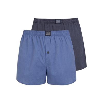 Webboxer JOCKEY "Everyday Striped", Herren, Gr. L, Webqualität, blau (star blau, gestreift), Webqualität, Obermaterial: 100% Baumwolle, gestreift, bequem, Unterhosen, mit Marken Weblabel am Bund