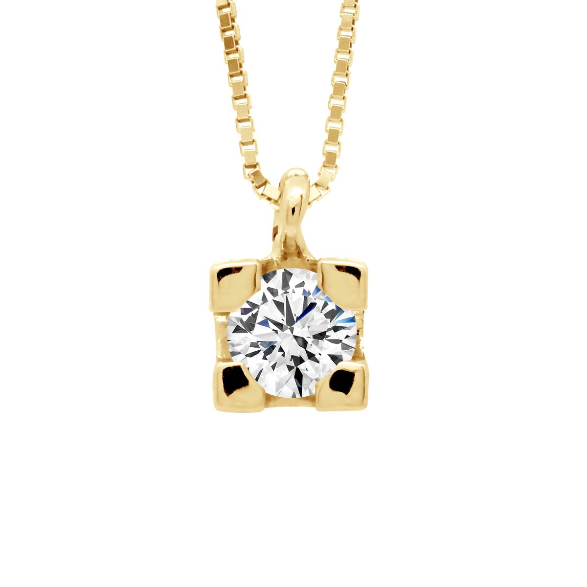 Ketting Diamond Solitaire 0,20 Cts White Gold