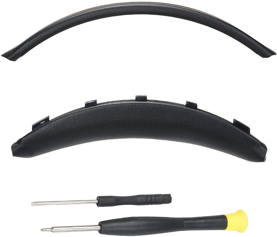 INF Kopfbügelpolster, kompatibel mit Sony WH-CH720N – Proteinkleder Memory-Schaum Clip-On Snap-On Ersatzpolster mit einfacher Schwarz