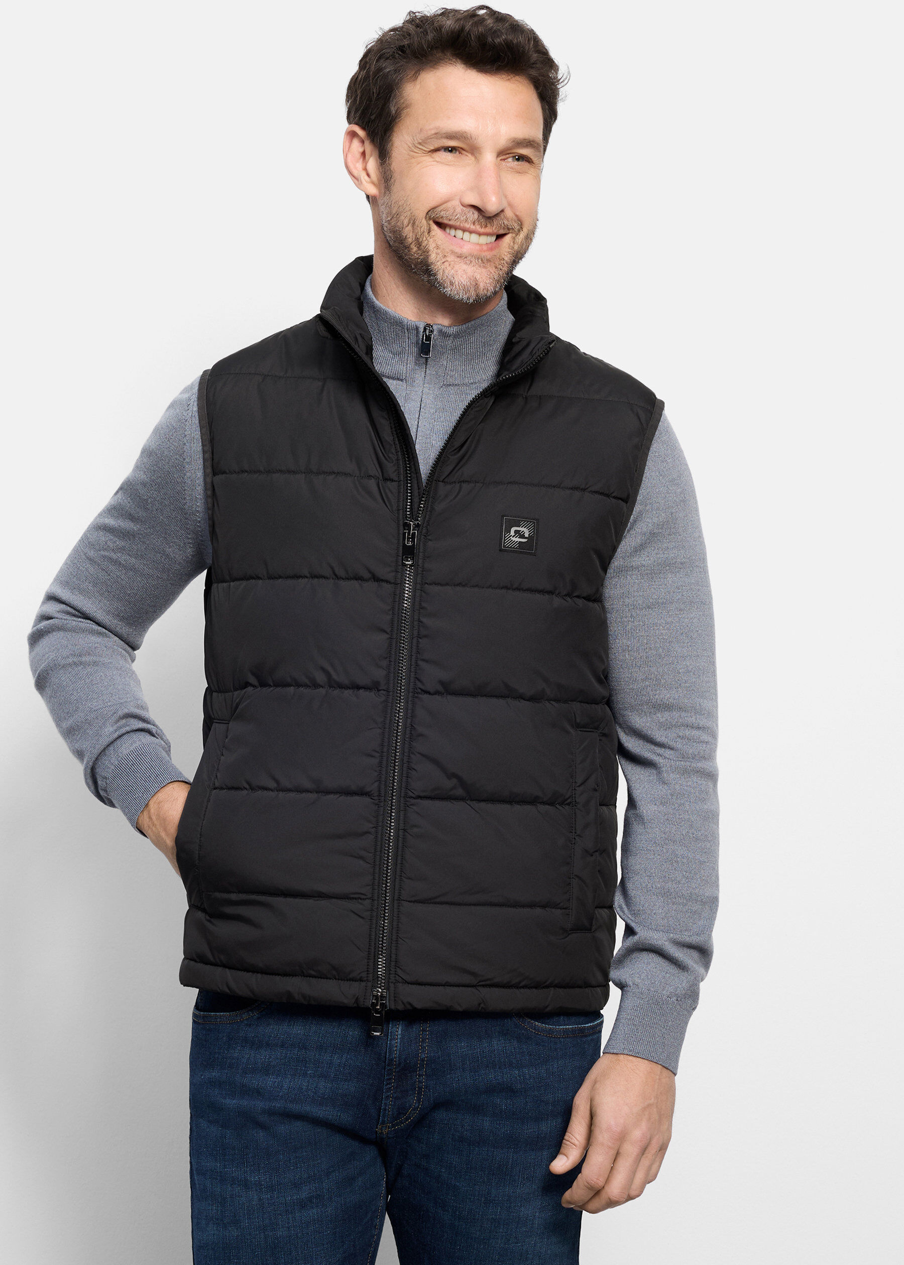 Funktionsweste OLYMP "OLYMP Outerwear, Weste", Herren, Gr. XS, schwarz, 100% Polyester, Westen Funktionsweste