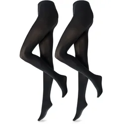 Tchibo - 2 Paar Feinstrumpfhosen - Damen - Gr. XL - schwarz