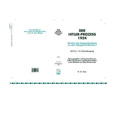 HITLER-PROZEß 1924 TL.2, Gebundene Ausgabe von , De Gruyter, 978-3-598-11318-5