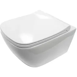 Belvit Spülrandloses Design Hänge WC Weiß + Softclose Deckel