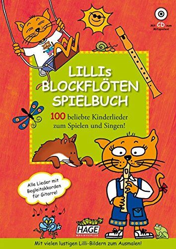 Helmut Hage - Lillis Blockflöten Spielbuch mit CD: 100 beliebte Kinderlieder zum Spielen und Singen! - Preis vom 12.10.2026 11:37:12 h