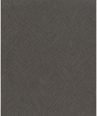 Chesapeake Hollis Charcoal Textured Diamond Wallpaper
