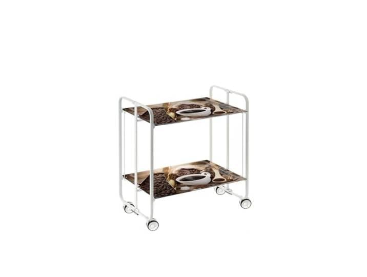 DON HIERRO - Servierwagen weiß, klappbar, 2 Böden. Rollwagen BAUHAUS-41