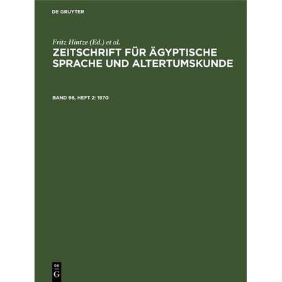 1970, Gebundene Ausgabe von , De Gruyter, 978-3-11-248321-3