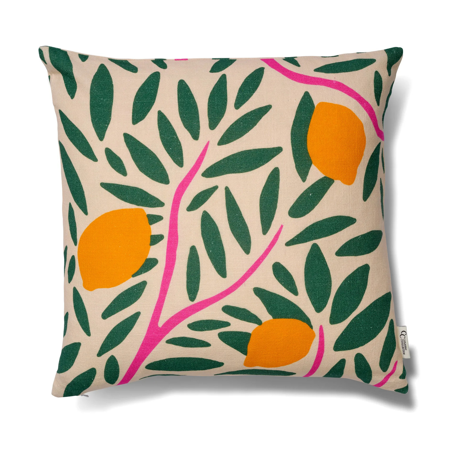 Classic Collection Sunny citrus kussensloop Groen 50x50 cm