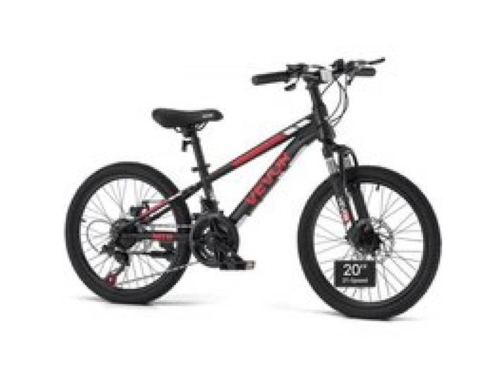 VEVOR Mountainbike 20 Zoll 21-Gang Fahrrad aus Kohlenstoffstahl Schwarz für Freizeitfahrten & Leichte Offroad-Touren, 80 kg Tragkraft, Klingel, Reflektoren und Lichthalterung für Gute Sichtbarkeit