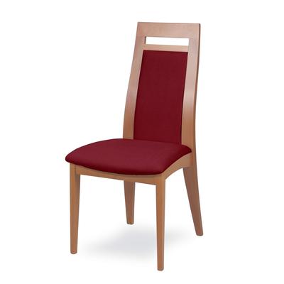 Esszimmerstuhl HOME AFFAIRE "CLIO", buche, bordeaux, buche natur, B:48cm H:101cm T:58cm, Massivholz, Stühle, Stuhl mit wasserabweisender Stoff