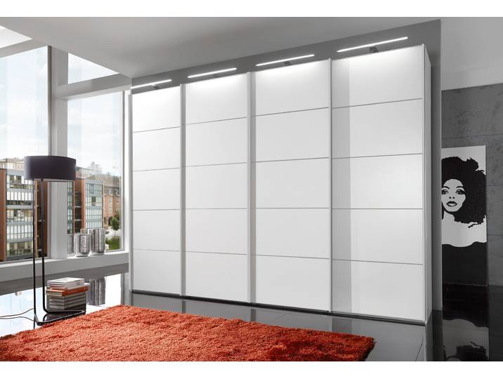 Schwebetürenschrank WIEMANN Westside , weiss (weiß), B:330cm H:216cm T:67cm, Schränke, Schwebetürenschrank