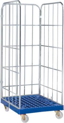 Rollbox, 3-seitig, blau RAL 5010