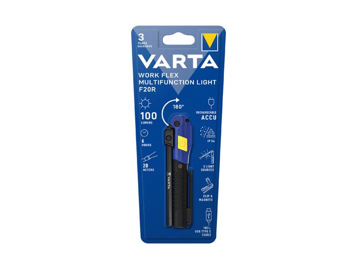 Varta Work Flex® Multifunction Light F20R Rechargeable