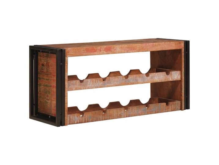 vidaXL Weinregal Braun 100 x 45 x 33 cm Massives Altholz