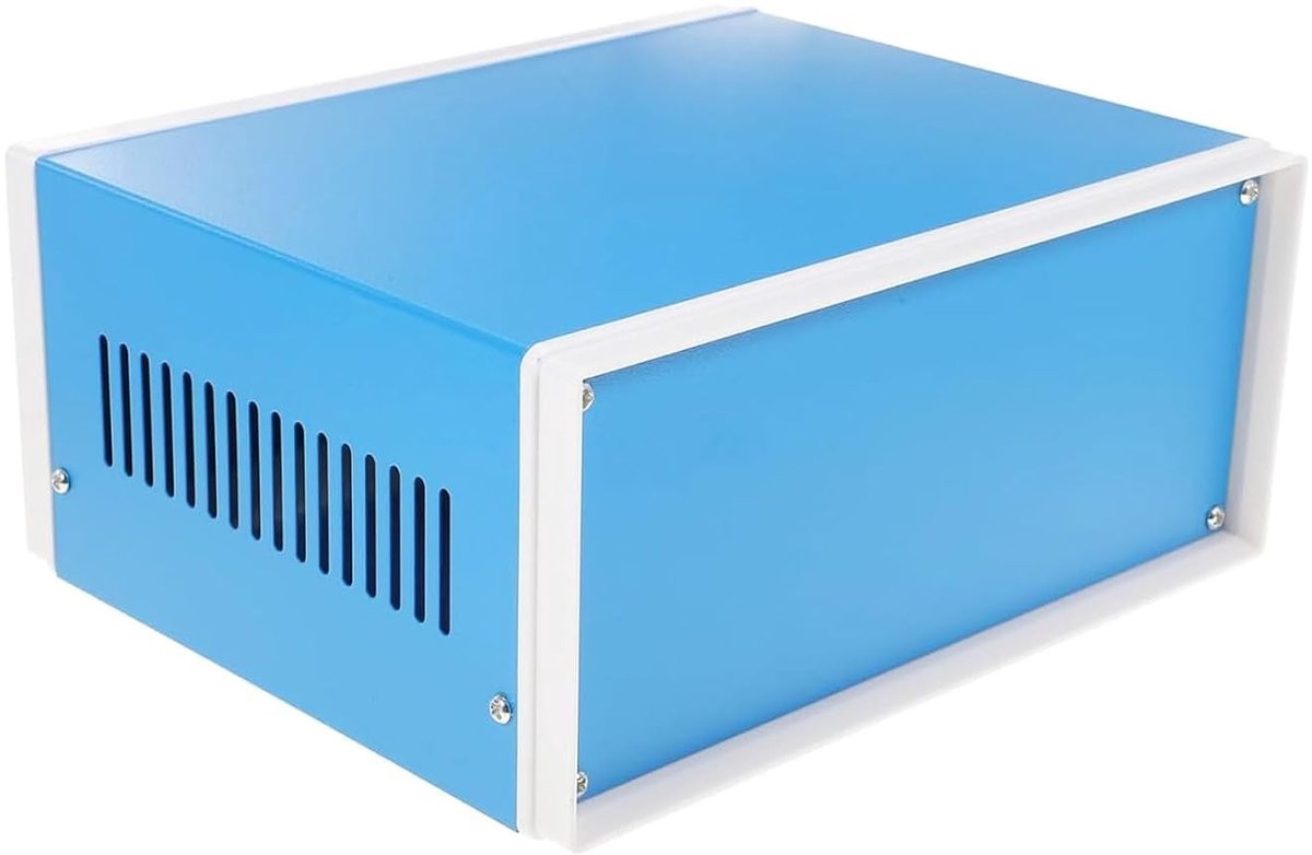Metalen elektronische behuizing voor buiten, weerbestendige aansluitdoos en projectdoos, B/D/H: 25 x 19 x 11 cm