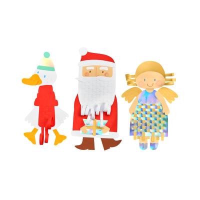 Kreativset HABA "Bastelset – Papier-Flechten Weihnachten", bunt, Kreativsets, Kinder
