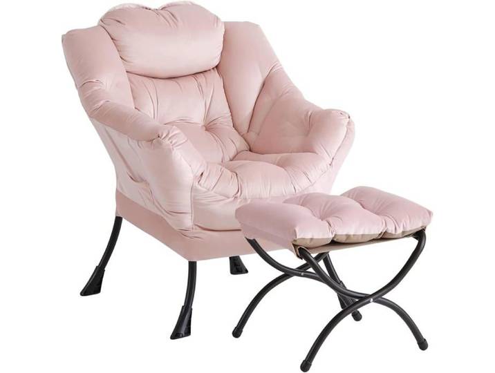 Fauteuil Relax Avec Repose-Pieds Fauteuil Paresseux Accoudoirs Et Une Poche Latérale Pour Chambre Salon