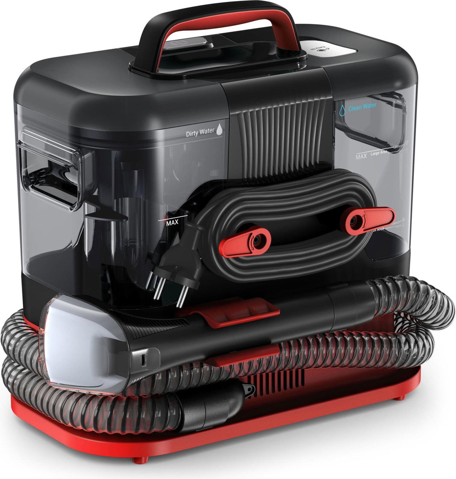 Rowenta IN5012F0 Stoomreiniger voor handgebruik, 400 watt, zwart/rood