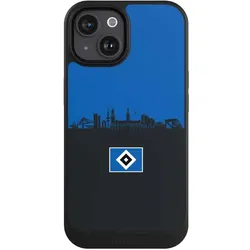 Nivocase Hülle für Apple iPhone 15 Handyhülle NIVOcore Case Schwarz HSV Hamburg Skyline (Apple iPhone 15), Smartphone Hülle, Schwarz