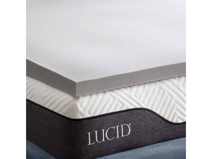 LUCID Memory Foam Matratzen Topper 150x200cm mit Bambuskohle, 5 cm dicke Matratzenauflage 150 x 200 cm