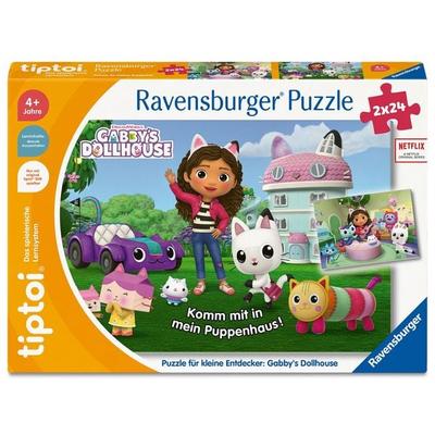 tiptoi® Puzzle für kleine Entdecker: Gabby’s Dollhouse - 2x24 Teile