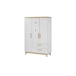 Mia & Mo Kleiderschrank  Tilda ¦ grau ¦ Maße (cm): B: 134,5 H: 200 T: 55.0