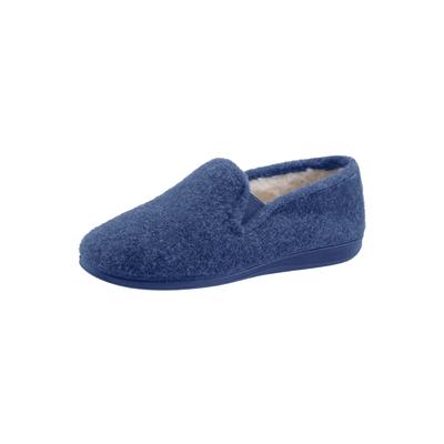 Hausschuh CLASSIC, Damen, Gr. 40, Schurwolle, blau, Filz, Textil, Schuhe Hausschuh