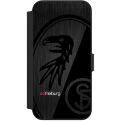 Nivocase Klapphülle für Apple iPhone 13 Handyhülle aus Kunst Leder NIVOflip schwarz Metallic Look (Apple iPhone 13), Smartphone Hülle, Schwarz