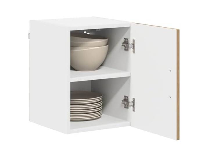 KTHLBRH Kalmar Schrank mit 2 Türen aus Holz, mehrschichtig, Eiche 4 Einlegeböden, Kapazität 120 kg, großer Raum, Montage erforderlich, 2 Stück
