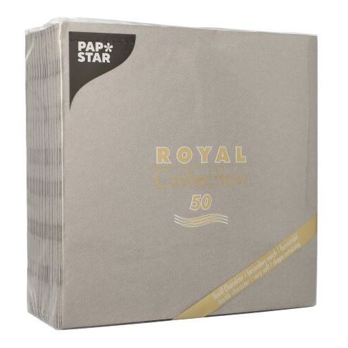 PAPSTAR Servietten grau 3-lagig 20,0 x 20,0 cm 50 St.