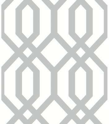 RoomMates Grey & White Gazebo Lattice Peel and Stick Wallpaper
