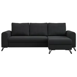 ECKSOFA Axel Samt Dunkelgrau
