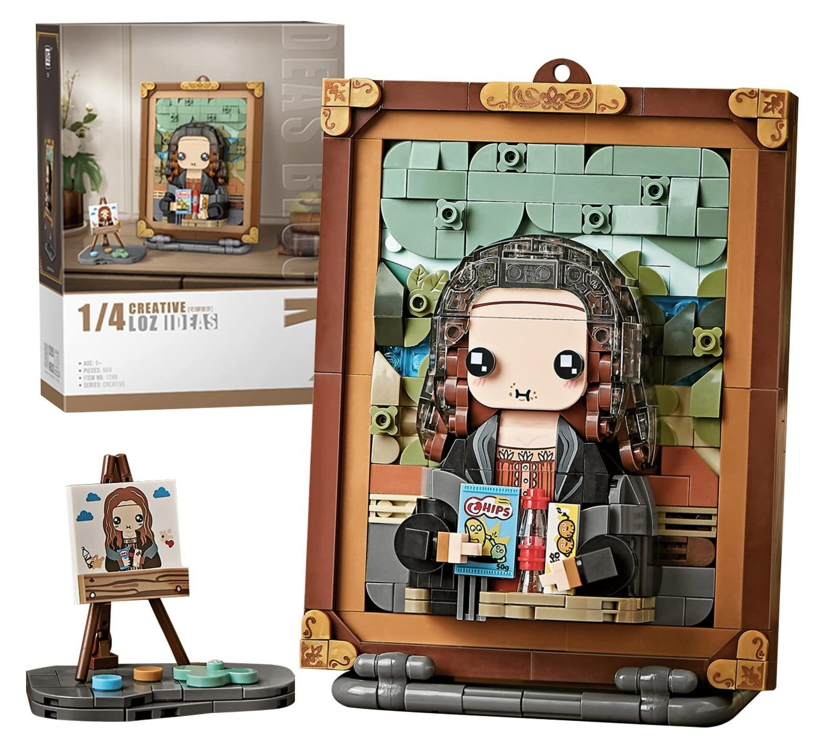 Solidchoice Mini Bouwblokken 3D Wereldberoemde Schilderij Set Mona Lisa