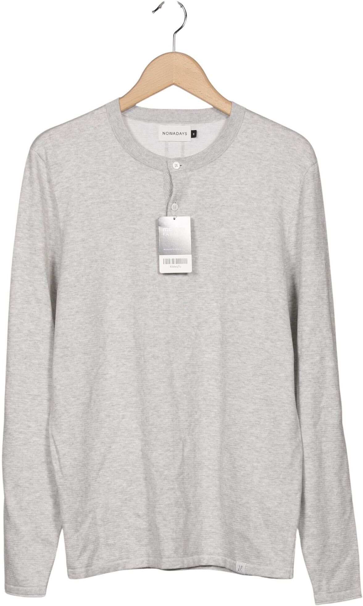Nowadays Herren Pullover, Grau, Gr. M, Baumwolle - Second Hand