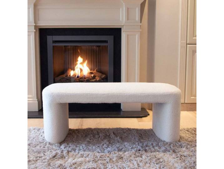 Milton & Oldbrook Bouclette Banc Lucca Blanc
