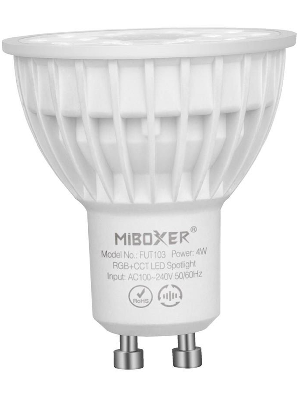 Miboxer LED Pære GU10 - 4W - RGB-CCT - 320lm - 2.4GHz RF